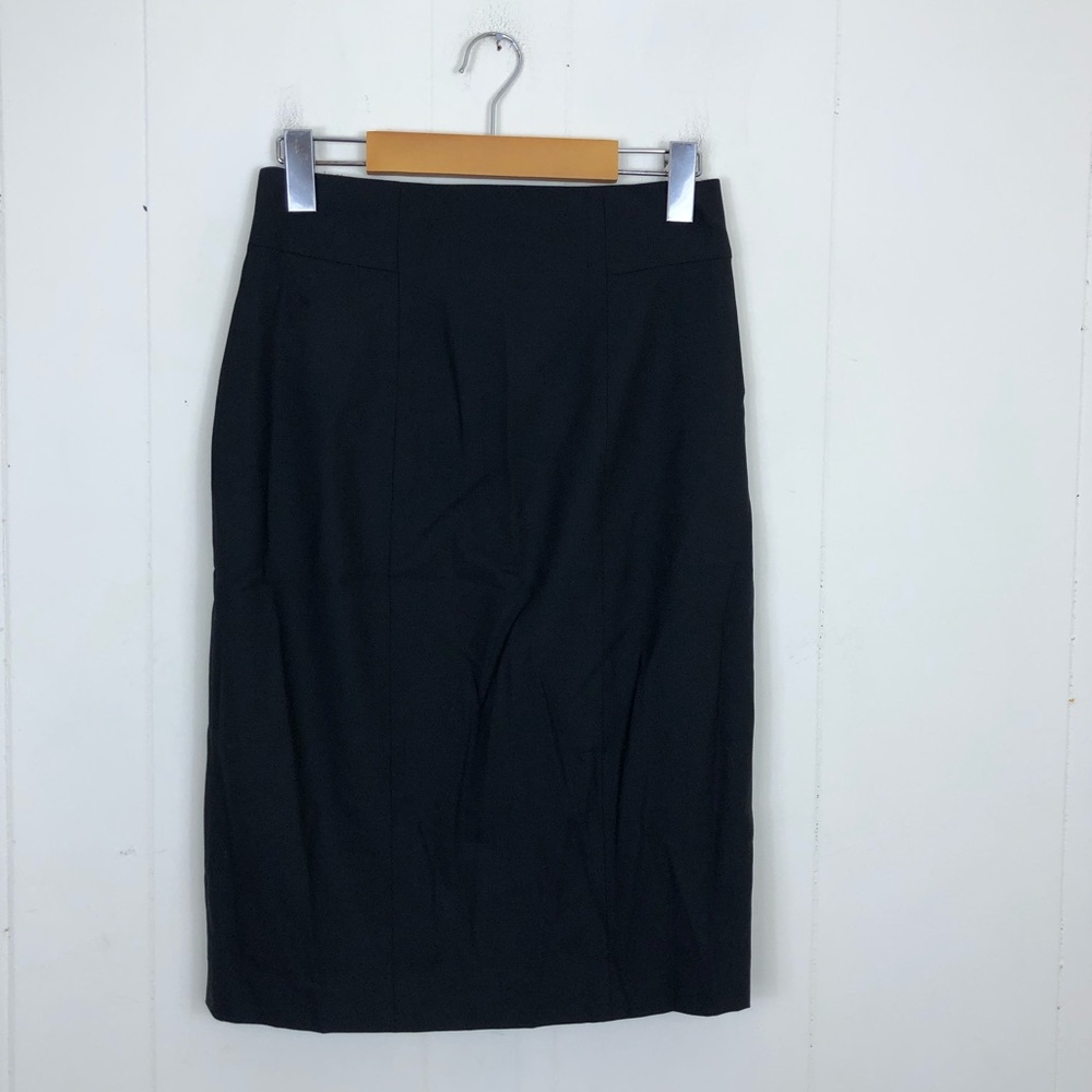 Tahari Black‎ Wool Pencil Skirt Sz 4